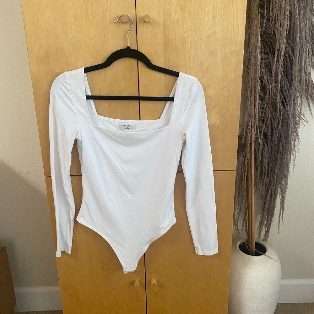 Aritzia Black Long Sleeve Bodysuit
